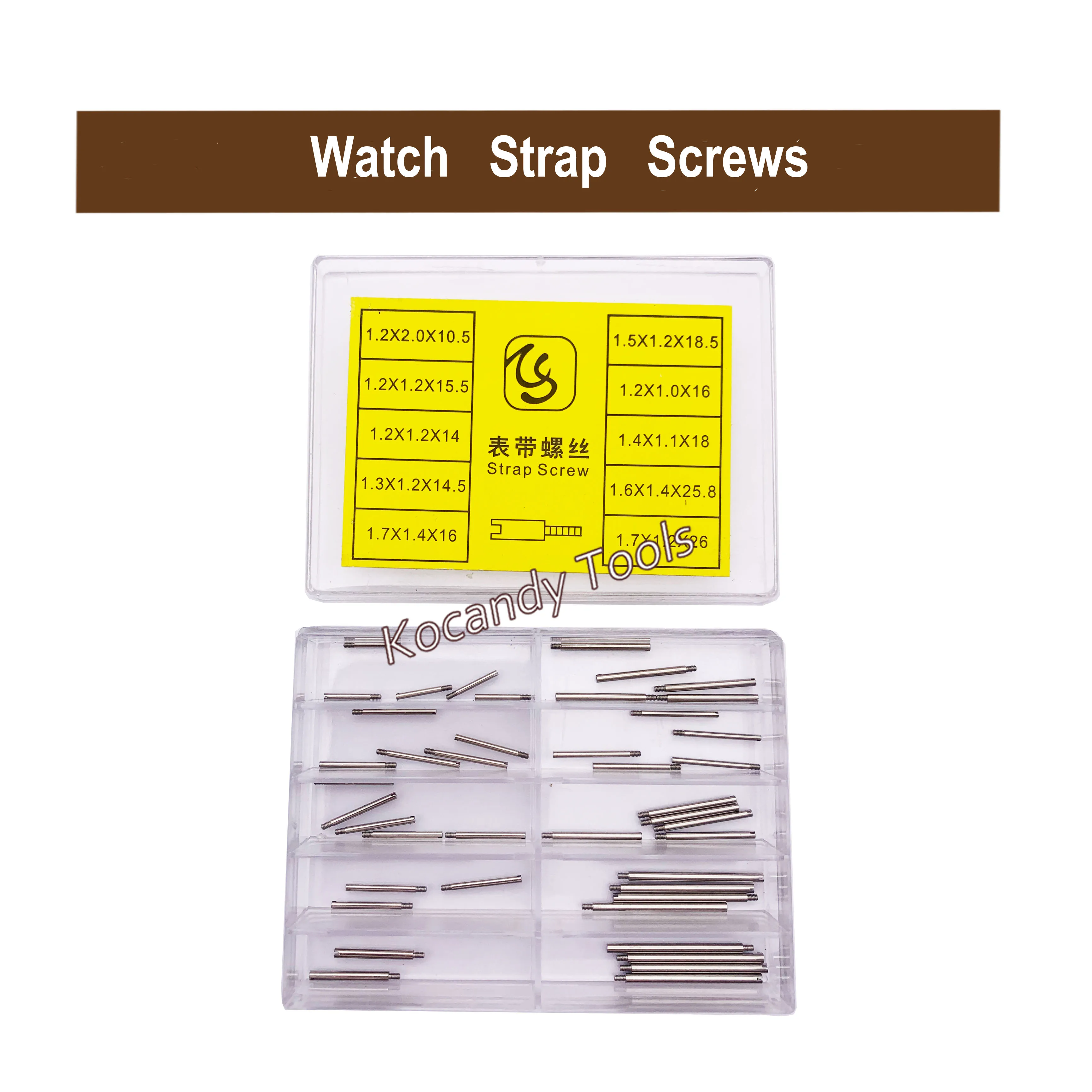 50 pcs Watch Band Strap Screw Link Pins Set Replacement Parts Watch Repair Tool Accessories Kit For Watchmaker