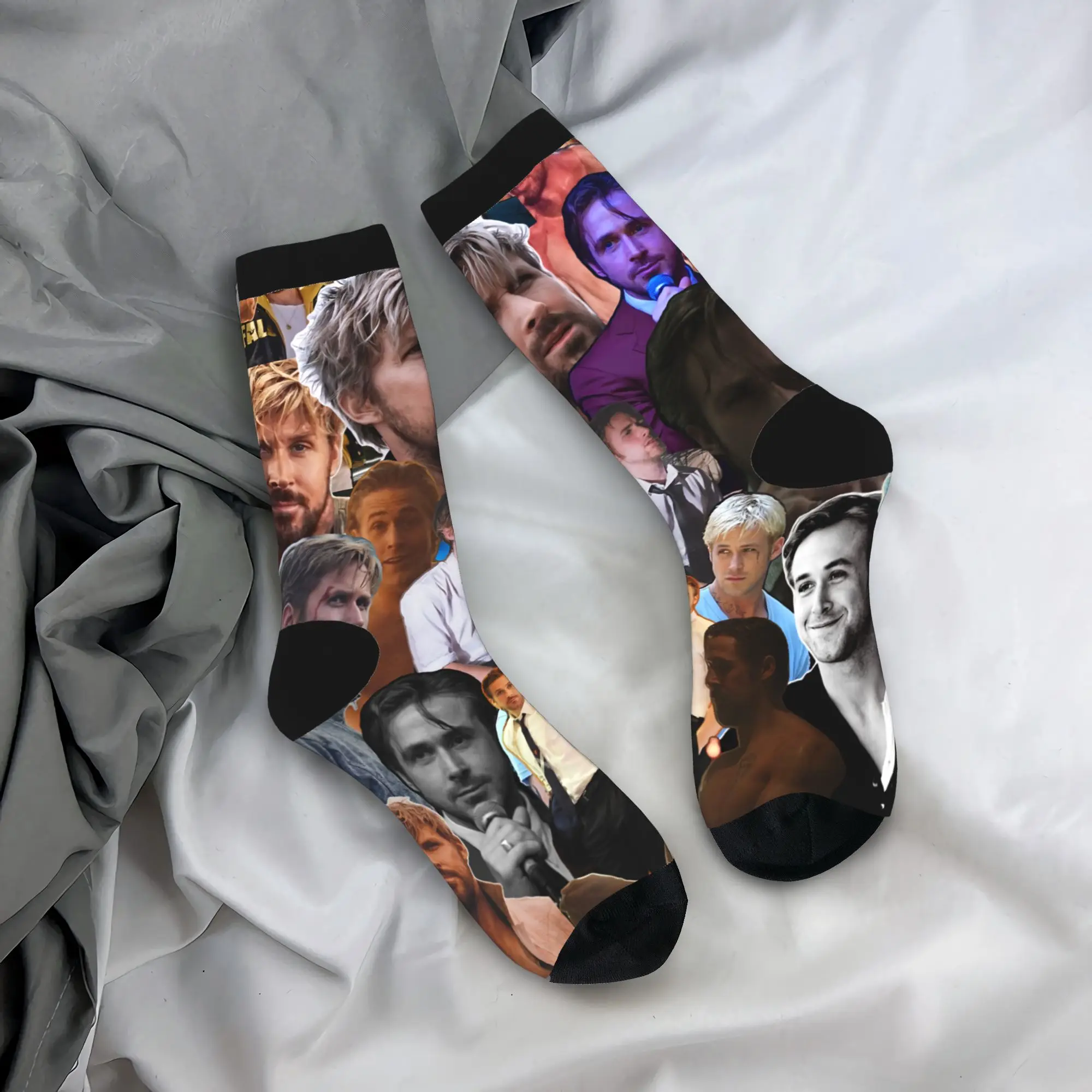 Autumn Winter Casual Unisex Ryan Gosling Socks  Non-slip Crew Socks