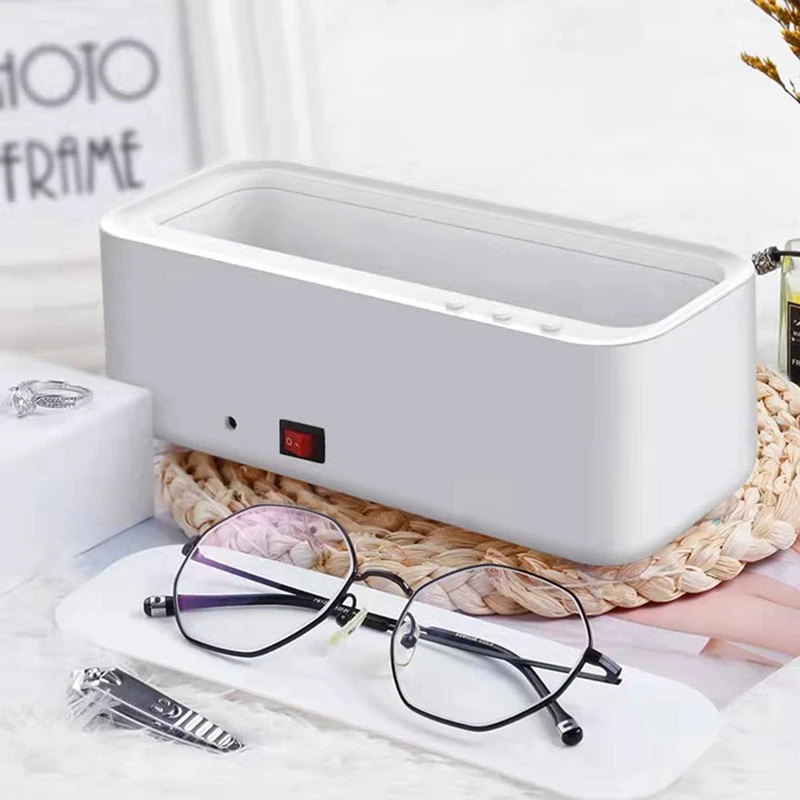 1Set USB Rechargeable Home Ultrasonic Cleaner Washer Jewelry Necklace Glasses Watch Cleaner B