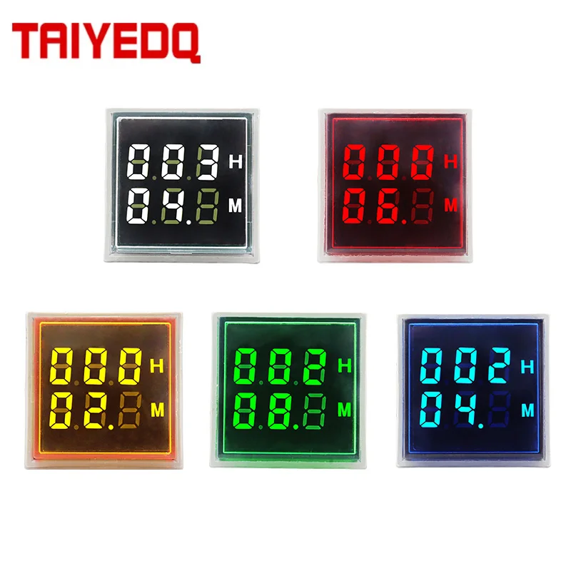 industrial LED Digital Display Square HOURS Indicator Timer 0-999H AC220-380V AD101-22HRS