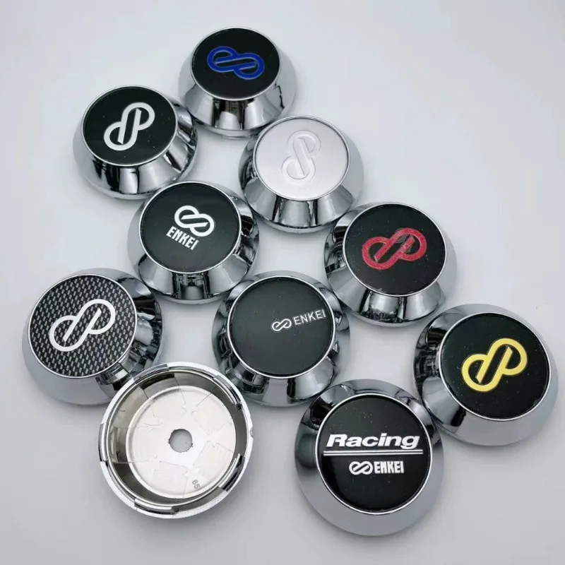 4 Stück 60 mm 64 mm 65 mm 68 mm 69 mm ENKEI Logo Emblem Abzeichen Auto Radnabenkappen Rad Radkappen Nabenabdeckung Hohe Kappe Autozubehör – Detail 7
