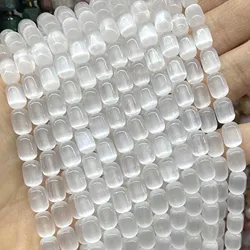 Colorful Natural Gemstone Selenite Stone Loose Round Spacer Beads For Jewelry Making Diy Bracelet Necklace Earrings 6X9MM