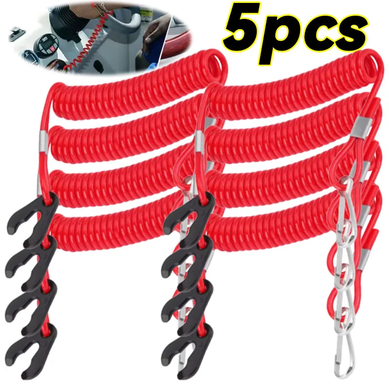 Interruptor de parada de emergencia, cordón de seguridad, cuerda, motor de barco, interruptor de parada para lancha motora, motores fueraborda, equipo de seguridad para barcos
