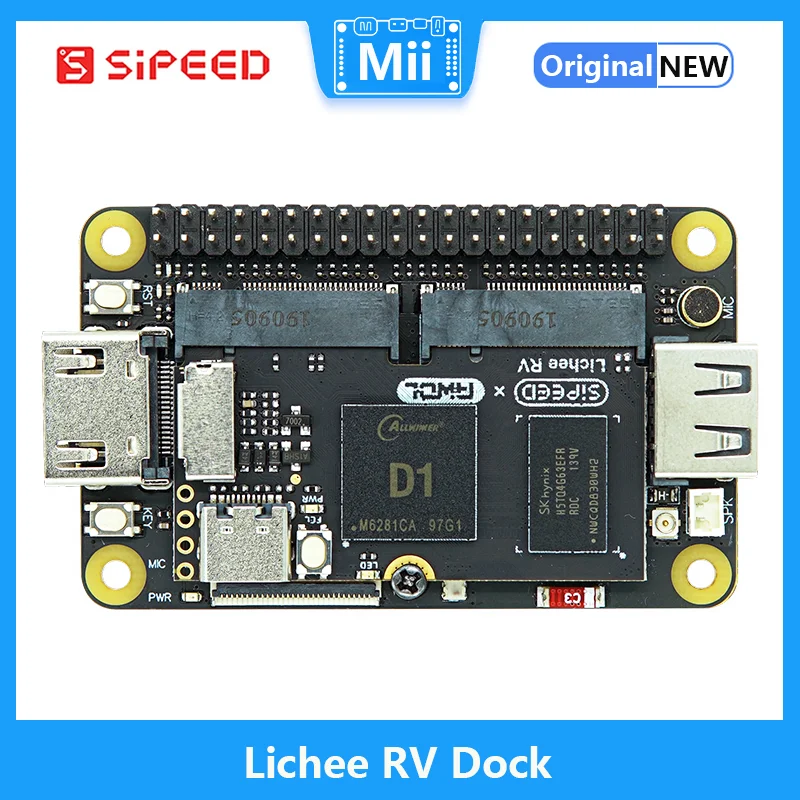 Sipeed lichee rv dock allwinner d1 placa de desenvolvimento RISC-V linux starter kit