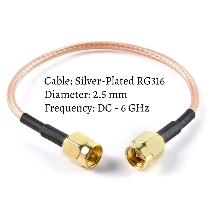 SMA Male to Female Connector Elbow Extension Wire RG316 Antenna Adapter Wire 0-6G RF Cable 15/30/50/100/150cm 0.15/0.3/0.5/1.5m