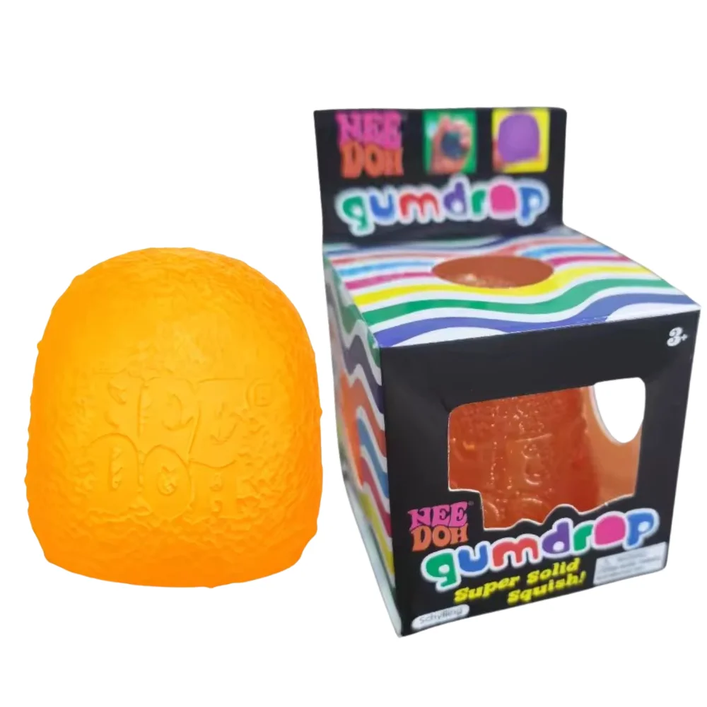 Schylling Mini Candy NeeDoh Gumdrop Weiches Sensorisches Fidget-Spielzeug Stressabbau Quetschball Überraschungsbox