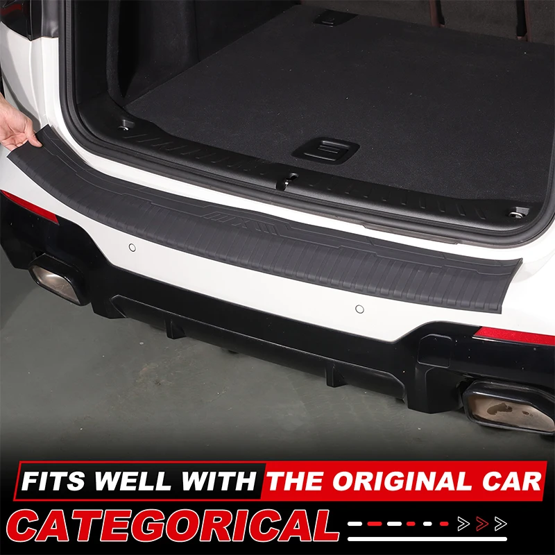 

Trunk Door Sill Plate Protective Strips For BMW X3 G01 2018-2024 Rear Bumper Guard TPE Mouldings Pad Trim Cover Car Accessories