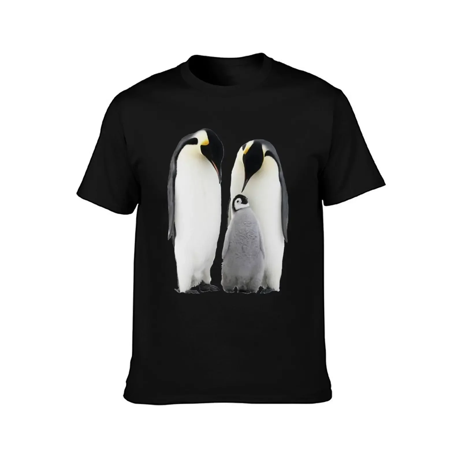 Penguin Family T-Shirt graphic t shirt vintage cheap stuff Short sleeve tee clothes for men