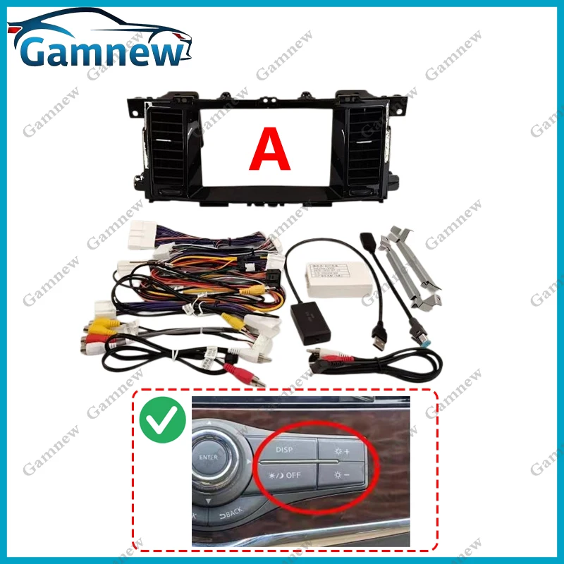 9 Inch Car Frame Fascia Adapter Cable Android Radio Dash Fitting Panel Kit For Nissan Patrol (Y62) 2010+