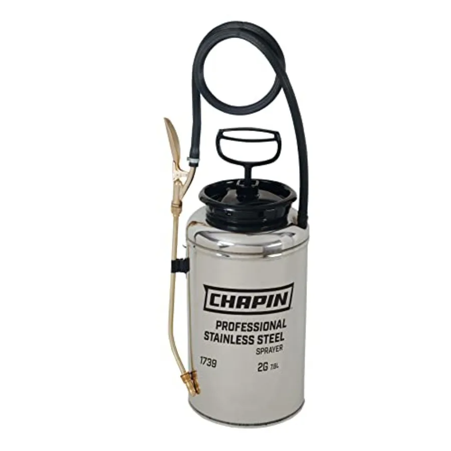 

1739 2-Gallon Industrial Stainless Steel Sprayer For Fertilizer Herbicides and Pesticides 1 Sprayer/Package