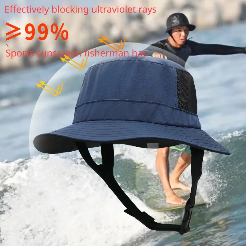 Popular wide brim sunshade hat, foldable hiking and fishing hat, UPF50+ male and female surfing and sunscreen fisherman hat