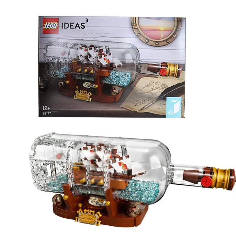 LEGO 92177 Ideas Ship in a Bottle  Expert Building Kit, Snap Together Model Ship