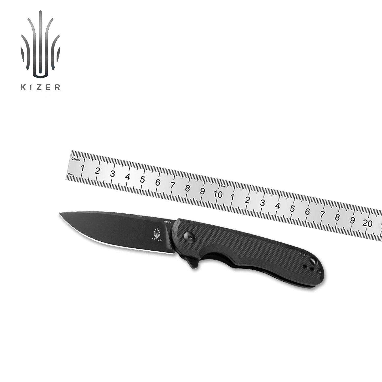 Kizer Folding Knife Riverbank V3717M1 G10 Handle With Nitro-V Blade Survival Knives EDC Hunting Mini Knife