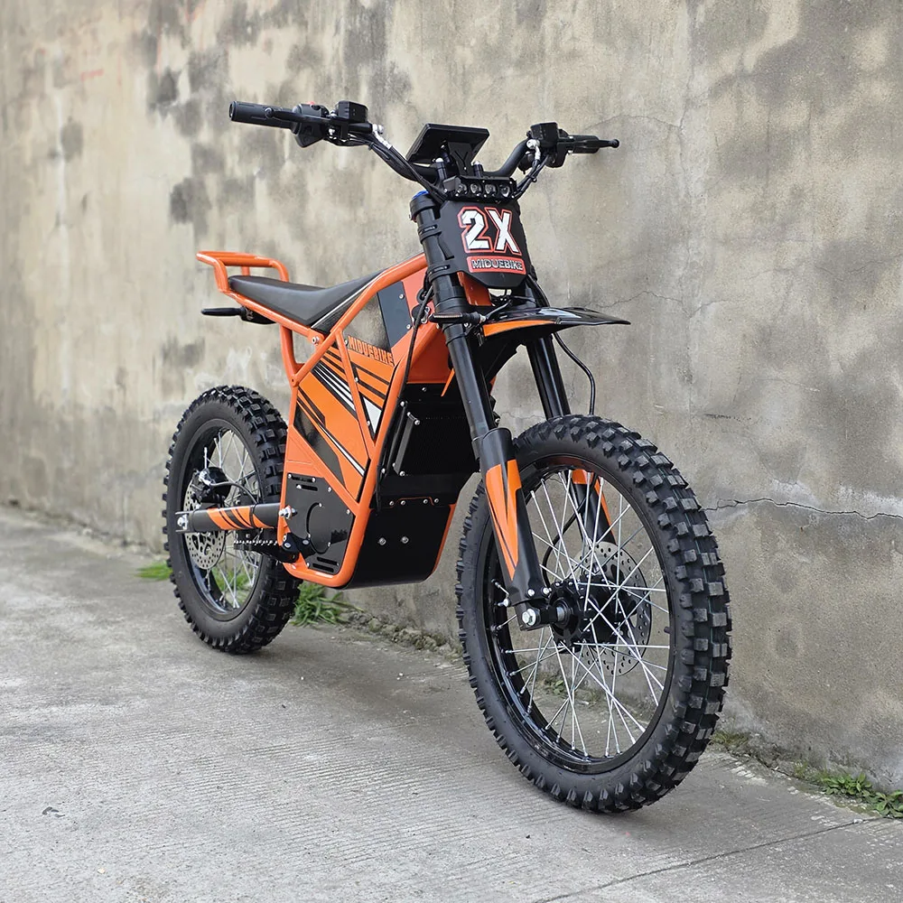 MD-2X Electric Off-Road Motorcycle 72V 8000W Mid Drive Motorbike 40Ah Lithium Battery With Hydraulic Disc Brakes Over 80km/h