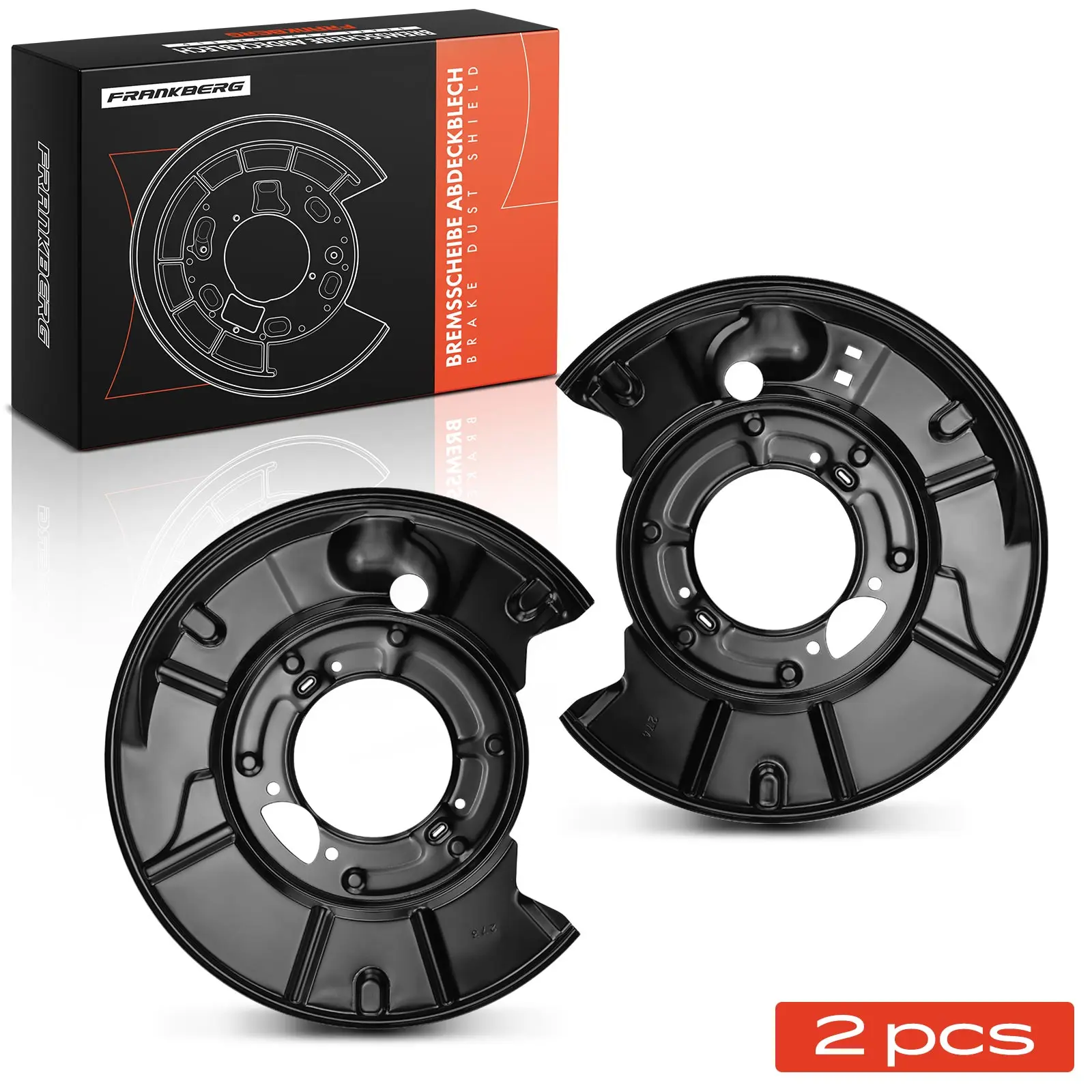 Frankberg 2x Anker plaatwerk Remschijf Achteras Beide zijden voor Mercedes-Benz S-Klasse Coupe C215 W220 V220 2204230520