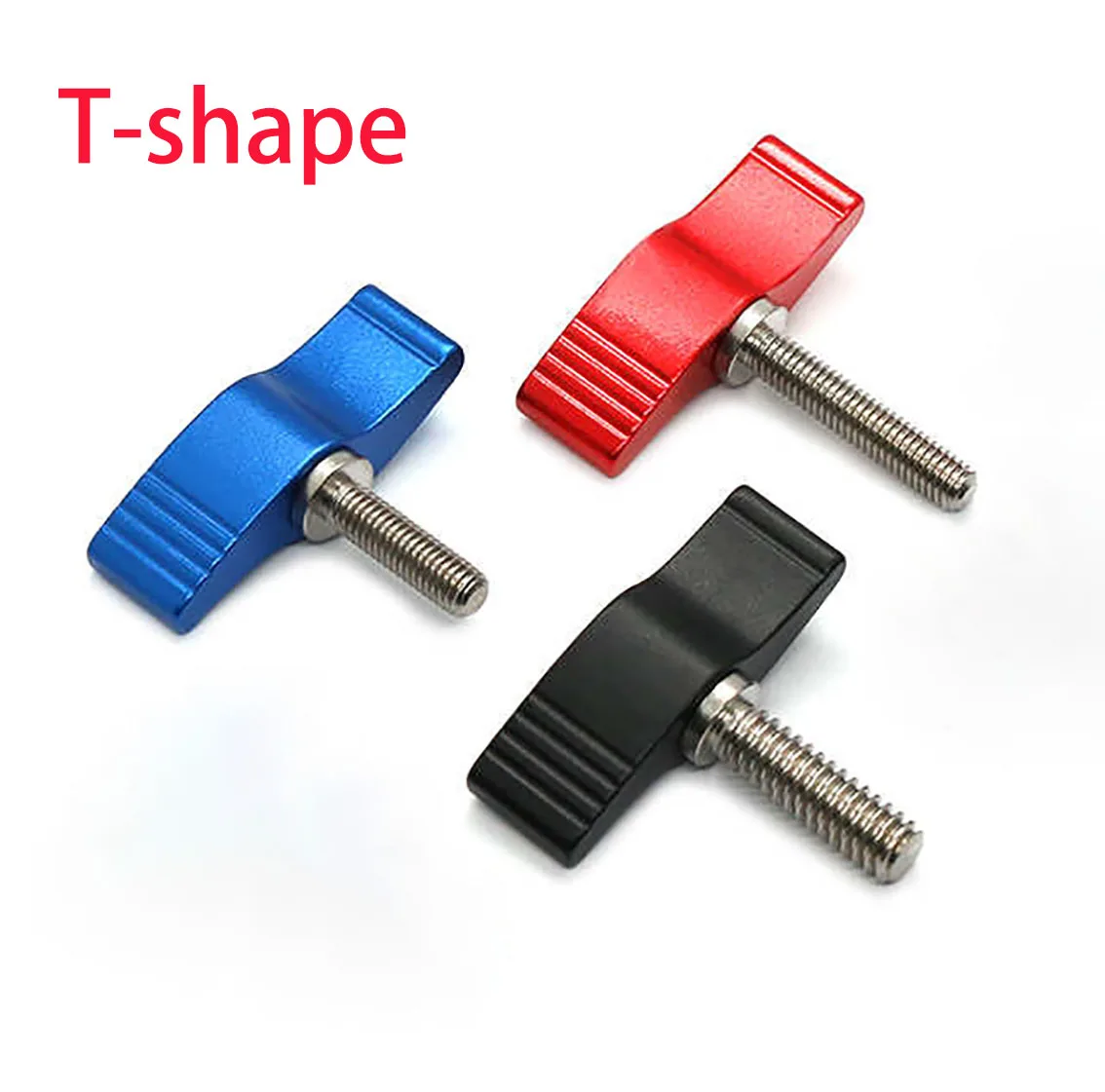 

1/2/5Pcs T-type Thumb Screws M4 M5 M6 M8 Hand Tighten Screw Adjustable Handle Knob Butterfly Shape Screws Red/Blue/Black