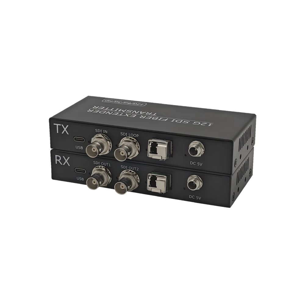 12G SDI Video Fiber Optic Extender 10KM Transmitter Receiver