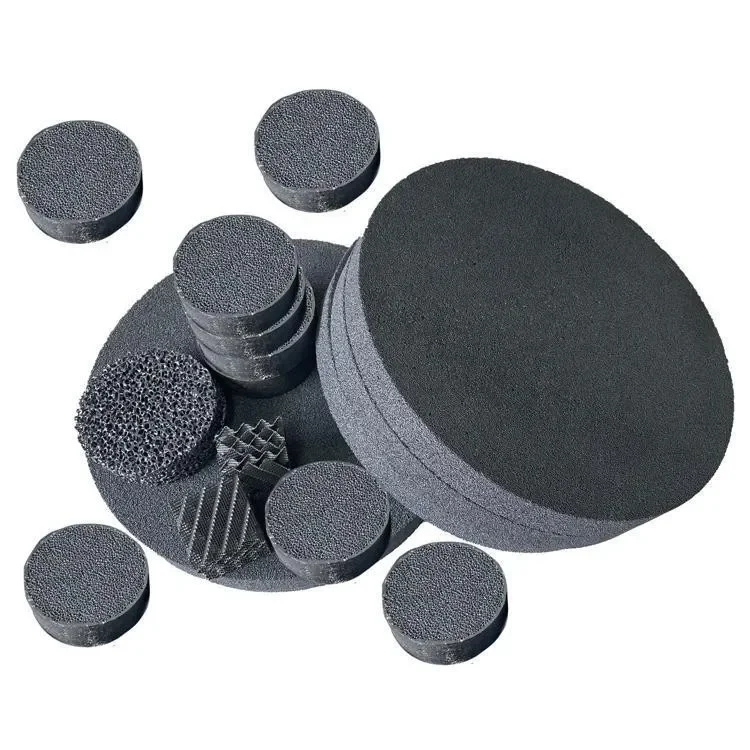 Porous conductive silicon carbide ceramic filter with 50 ohm three-dimensional pores