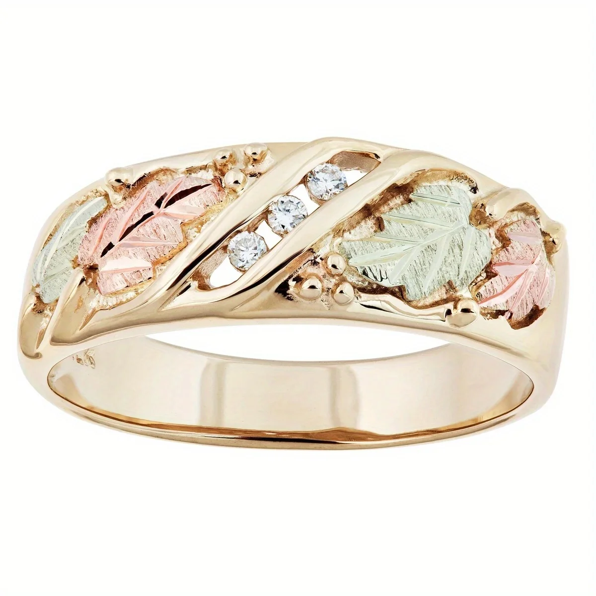 Fein geschnitzter Retro-Ring im böhmischen Stil mit zweifarbigem festlichem Charme, passt gut mit einem Stück Schmuck