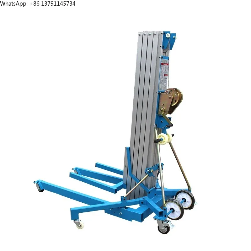 Aluminum Vertical Lift Platform Single Mast 150kg Aerial Work Platform 6m 8m for Indoor Maintenance Repair Construction Projects