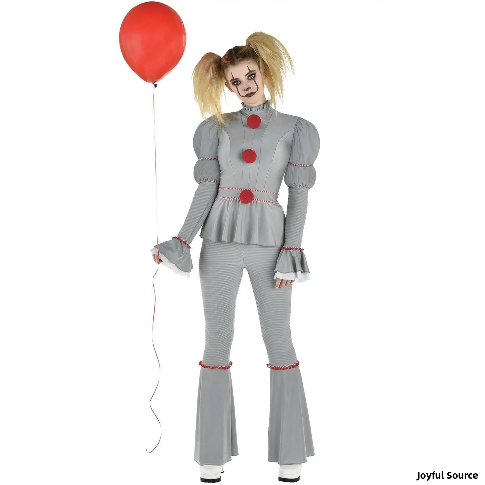 SXL Horror Streich Pennywise Damen Clown Auferstehung COS Kostüm Performance Halloween Par Outfit Damen Transformation