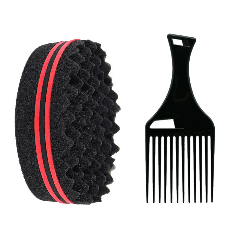 

Hair Brush Sponge Barber Oval Double Side Magic Twist Hair Brush Breathable Perm Styling Brush Salon Curl Brush for Hair Styling