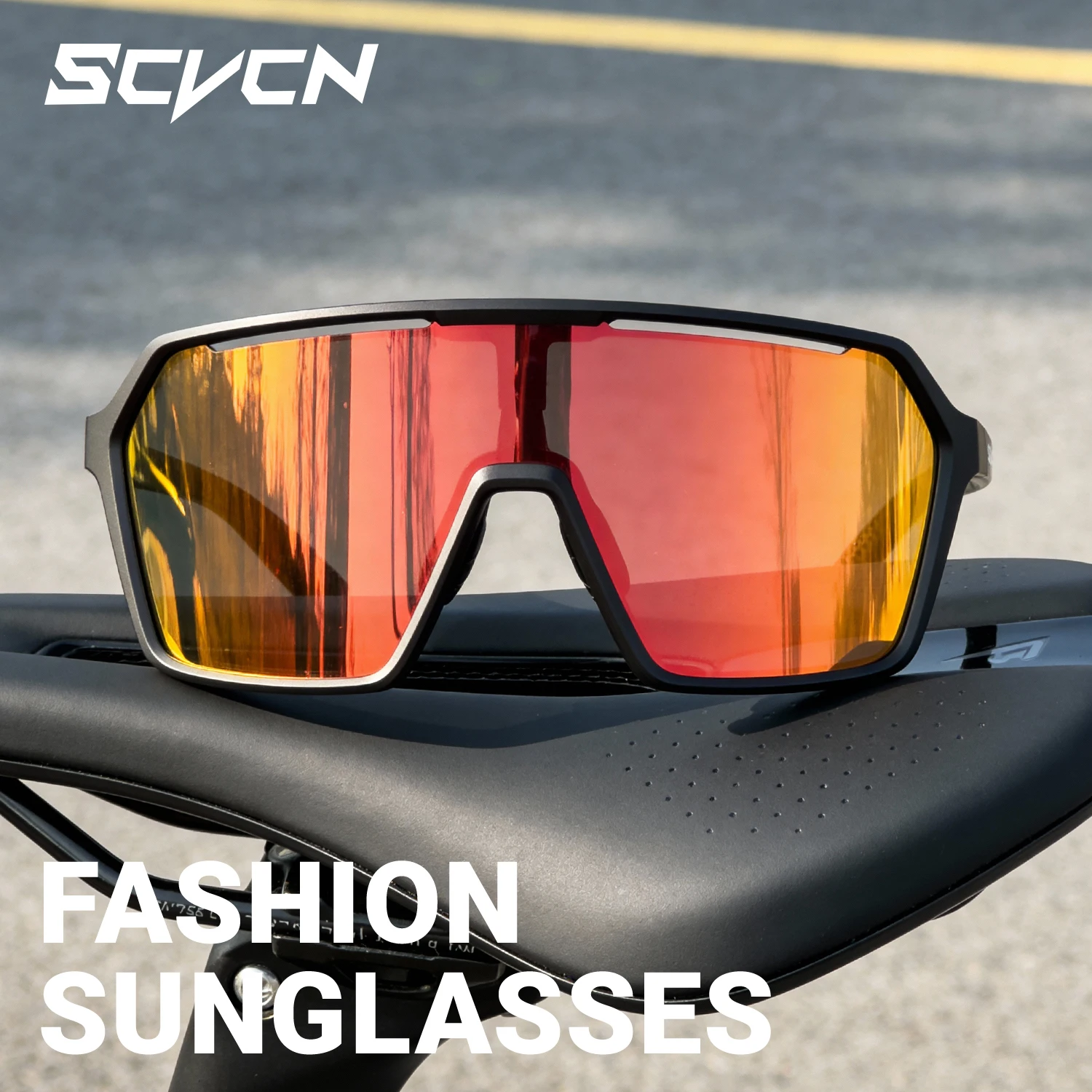 Men'S Fashion Glasses 2026 - แว่นตาปั่นจักรยาน SCVCN 2026 แว่นตากันแดดแฟชั่นสำหรับผู้ชายและผู้หญิง แว่นตาสำหรับปั่นจักรยานเสือภูเขาและจักรยานถนน แว่นตาป้องกันรังสียูวี