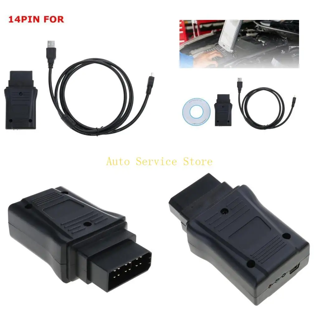 

462A OBD2 14 PIN USB Scanner обнаружение неисправности Диагностическое код инструмента Reader для консультации