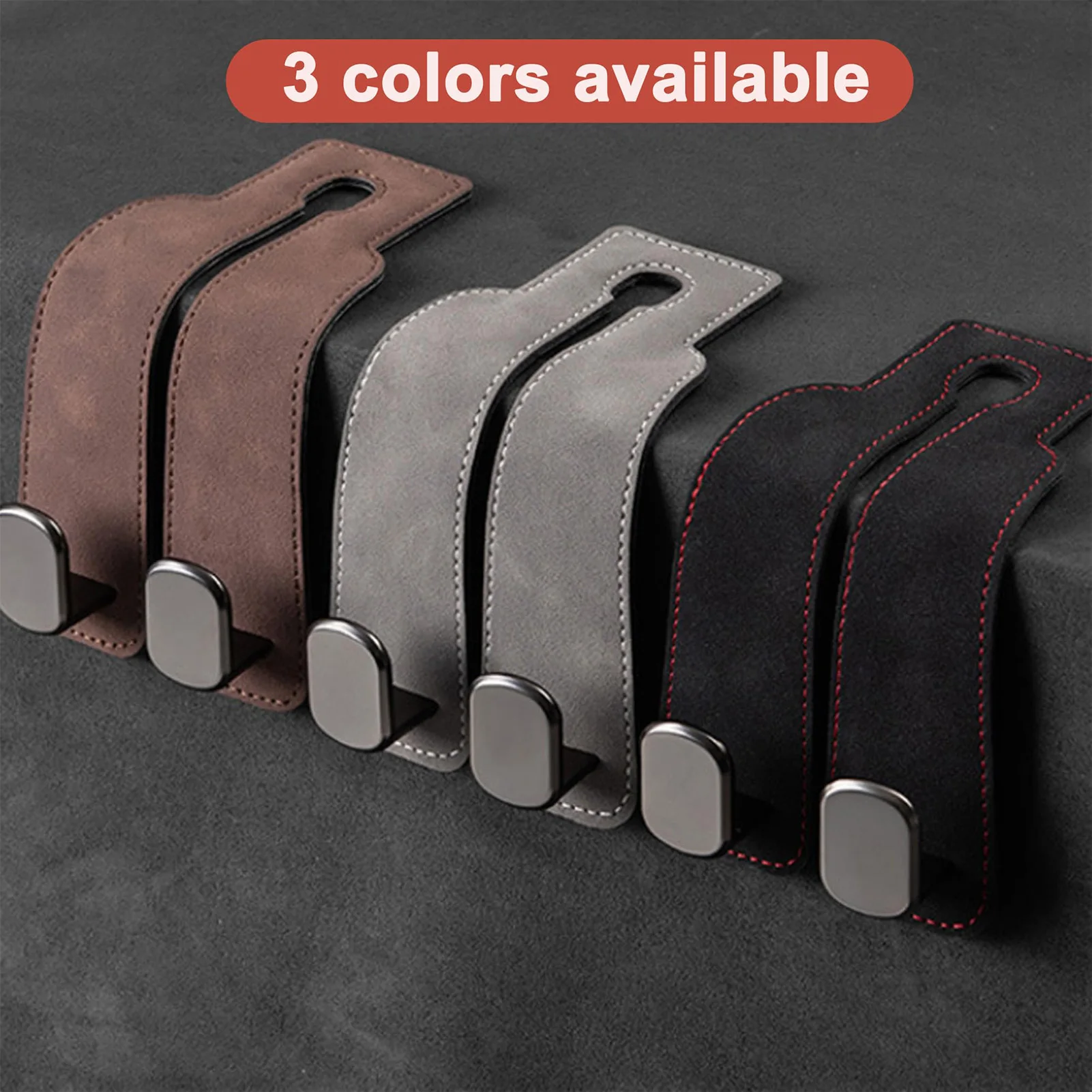 Hooks for Car Seat Headrest Wear-Resistant and Durable Material Space Saving Hooks Suitable for Purses and Bags