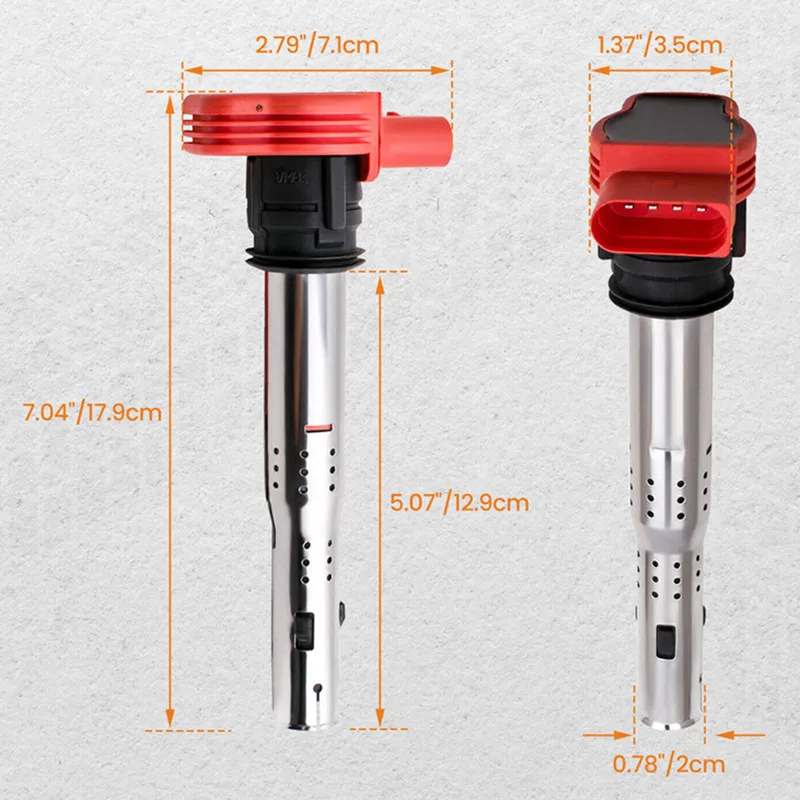 VWビートル、ジェッタ、ゴルフ6、パサート、ティグアン、トゥアレグCC、アウディA1/3/4/5/6/7/8 TT Q3/5/7 S3/4 R8用カーイグニッションコイルパック 06E905115G