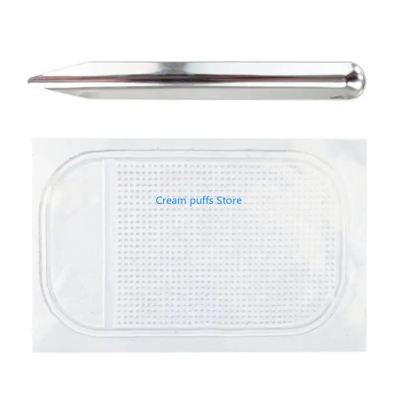 50LE 2PCS/مجموعة من الفولاذ المقاوم للصدأ ملتزمات حبة السيليكون وخرز حصيرة مقاومة للزلز #1