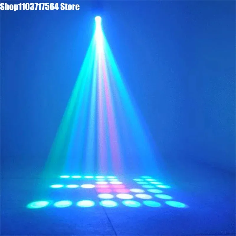 Fast Shipping 64/128LEDs Double Head Airship RGBW Pattern Stage Effect Lighting Projector DJ Disco Party Led Lights for Xmas