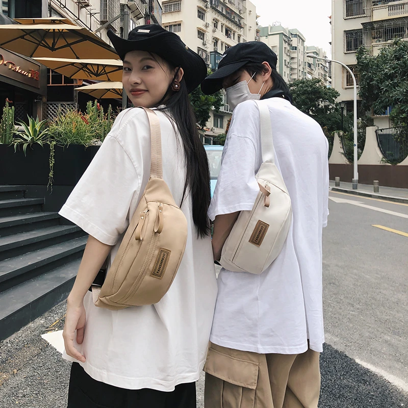 Chest Bag for Men Solid Color Waist Bag High Quality Women Shoulder Bag Multifunction Male Fanny Pack Crossbody Small Bag