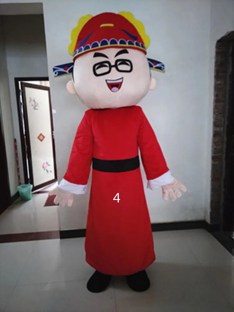 Championer traje da mascote flyer traje na china antiga homem dos desenhos animados boneca adulto roupas chapelaria