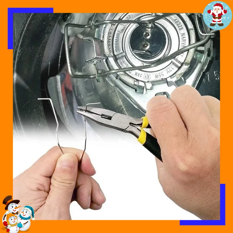 New 9pc Fixing Spring Clip Headlight Fixing Cliheadlightclip Tools Suitable For H1 H3 H4 H7 Headlight Clip Interior Accessories.