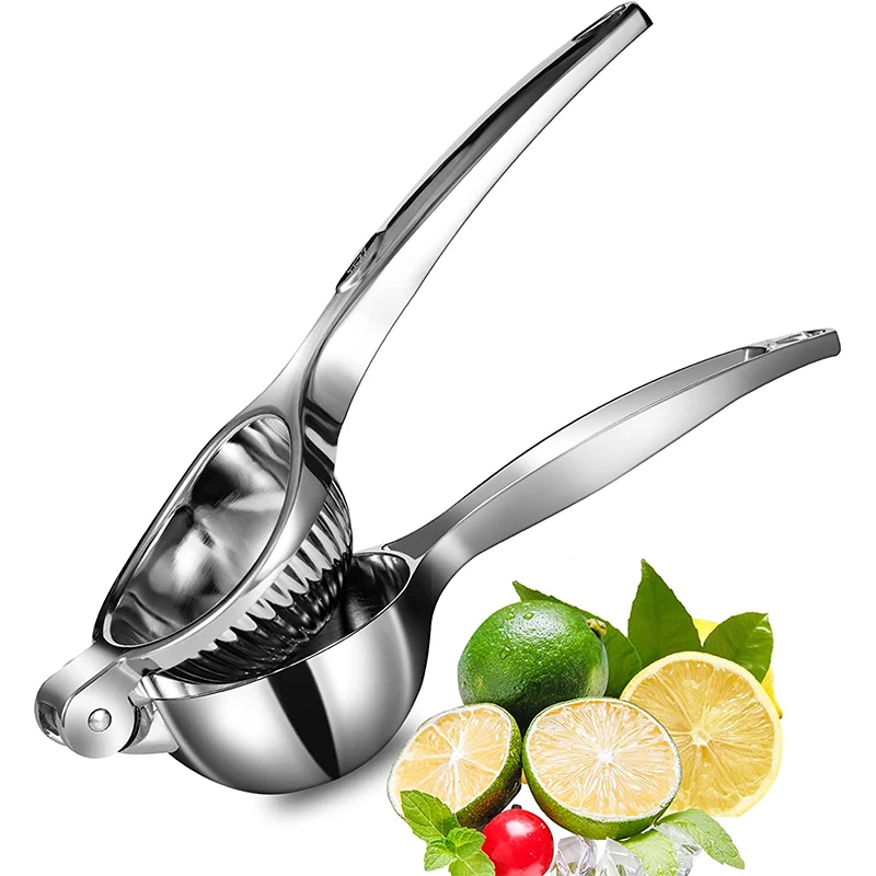 LMETJMA Premium Lemon Squeezer Zinc Alloy Manual Press Juicer Lime Squeezer for Lemon Citrus Orange Fruit JT217