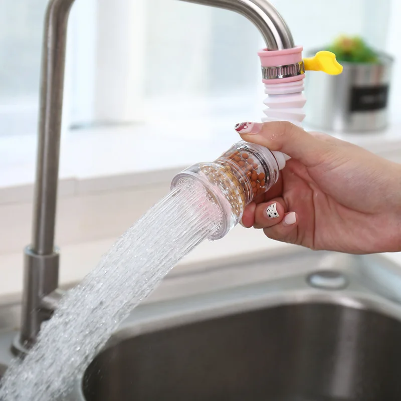 Flexible Küche Wasserhahn Tüllen Zubehör Wasser Filter Tippen Purifier Düse Kopf Waschbecken Adapter Befestigung Extender