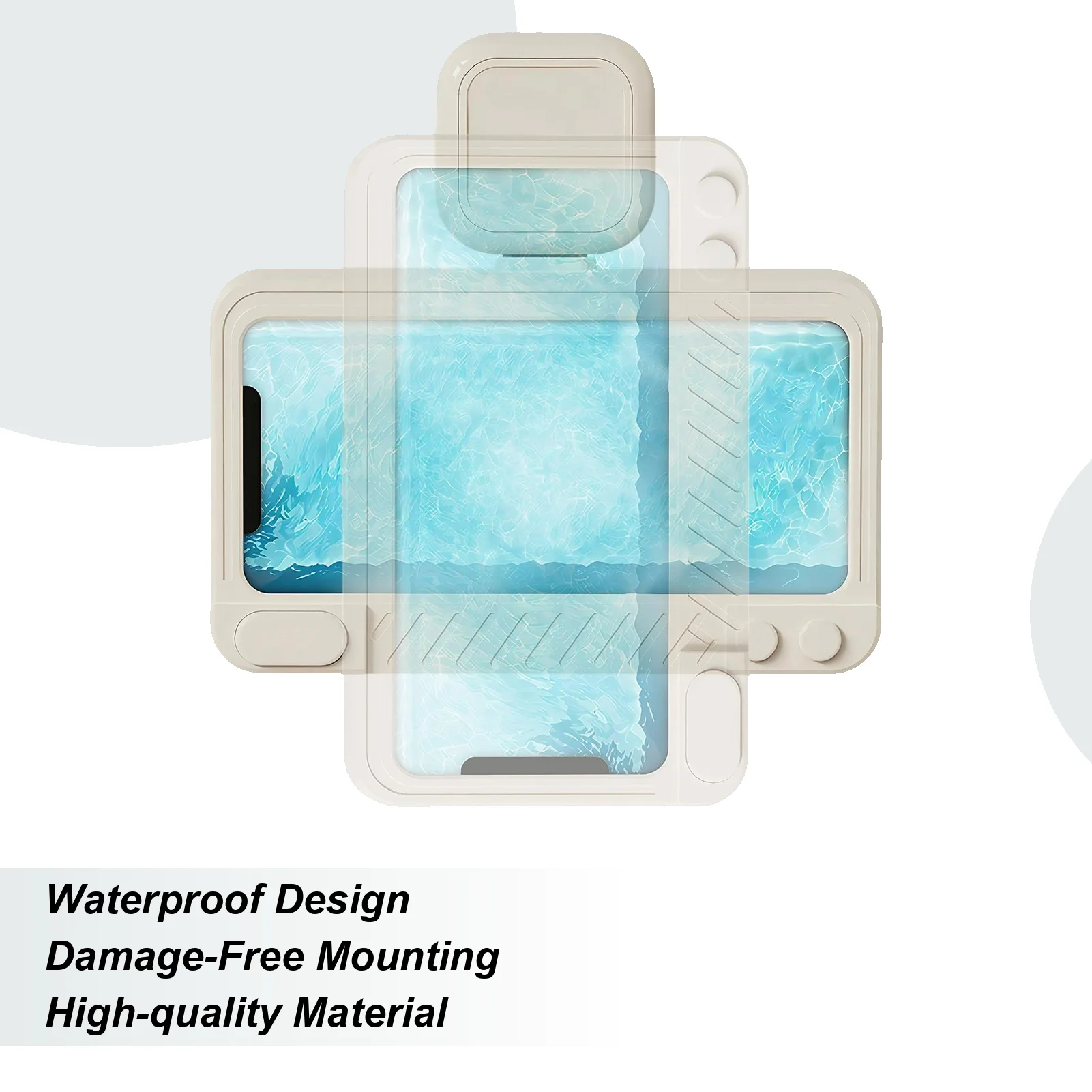 

Держатель для телефона для душа, водонепроницаемый вращающийся на 360° держатель для телефона на присоске с динамиком, настенное крепление для душа, смартфона для ванной комнаты