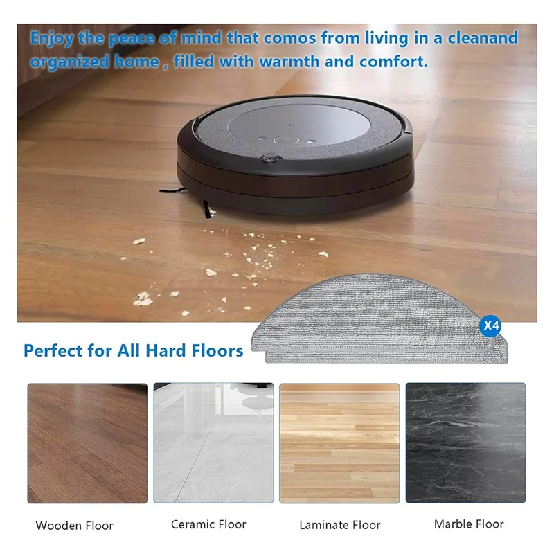 BBNV-pièces de rechange pour Irobot Roomba I5, I5 + J5, J5 + Kit d'accessoires pour aspirateur, brosses en caoutchouc, filtres Hepa, tampons de vadrouille