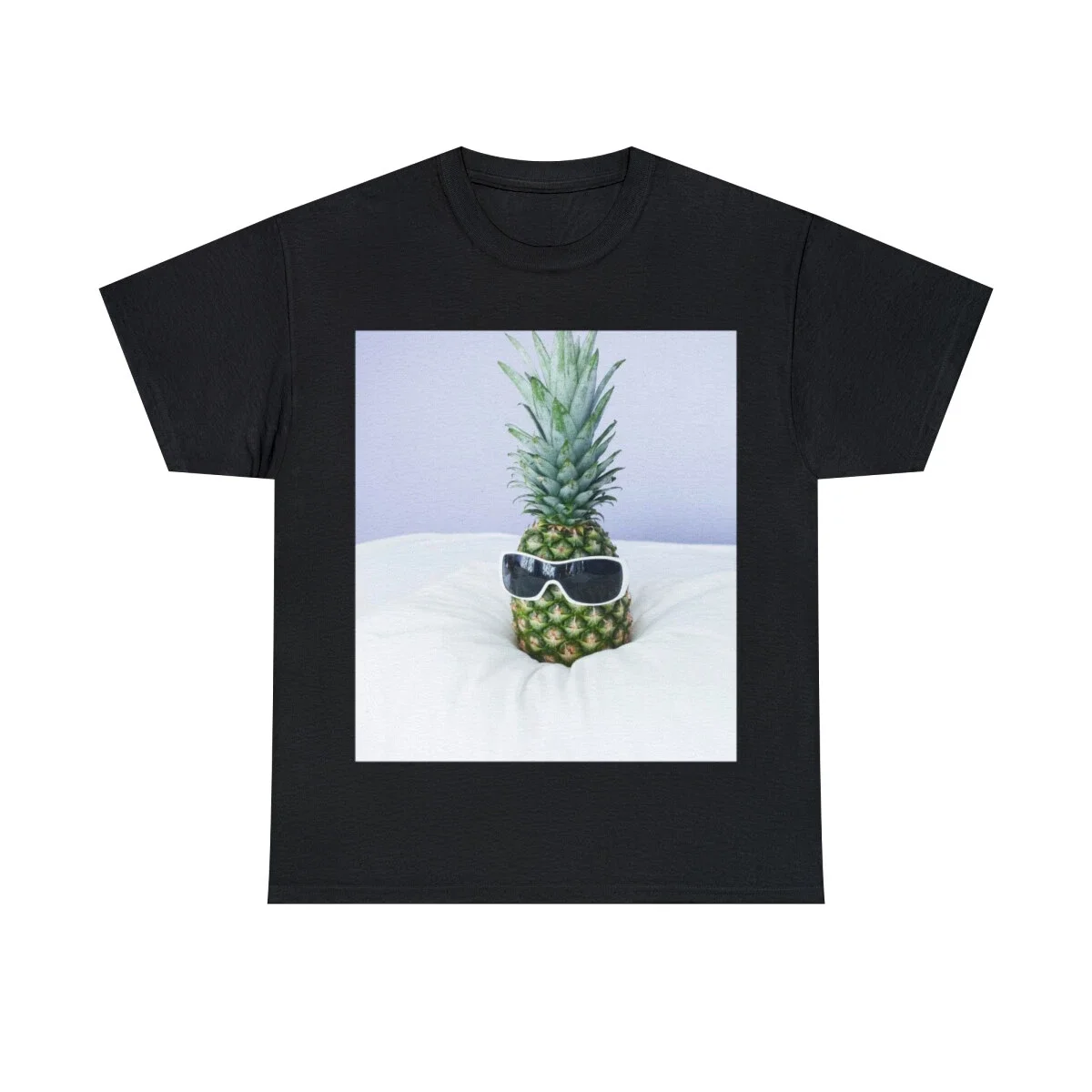 

Sunglasses Pineapple Graphic Printing Summer Luxury Brand Pure Cotton Men's and Women's T-shirts Short Sleeves Street Fashion