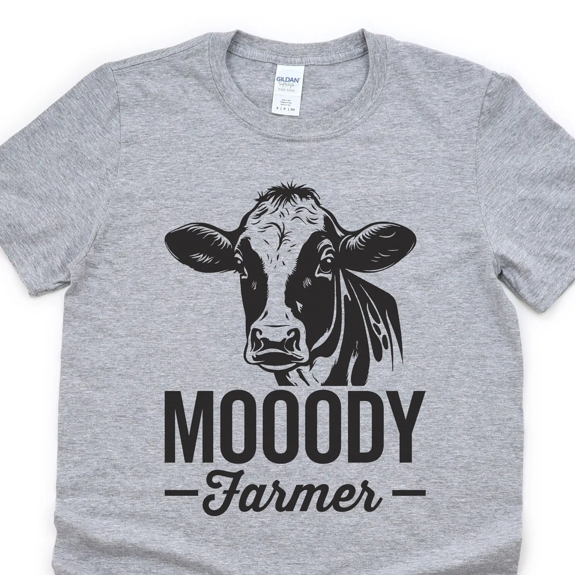 Moody farmer funny cow shirt domestic farm animal