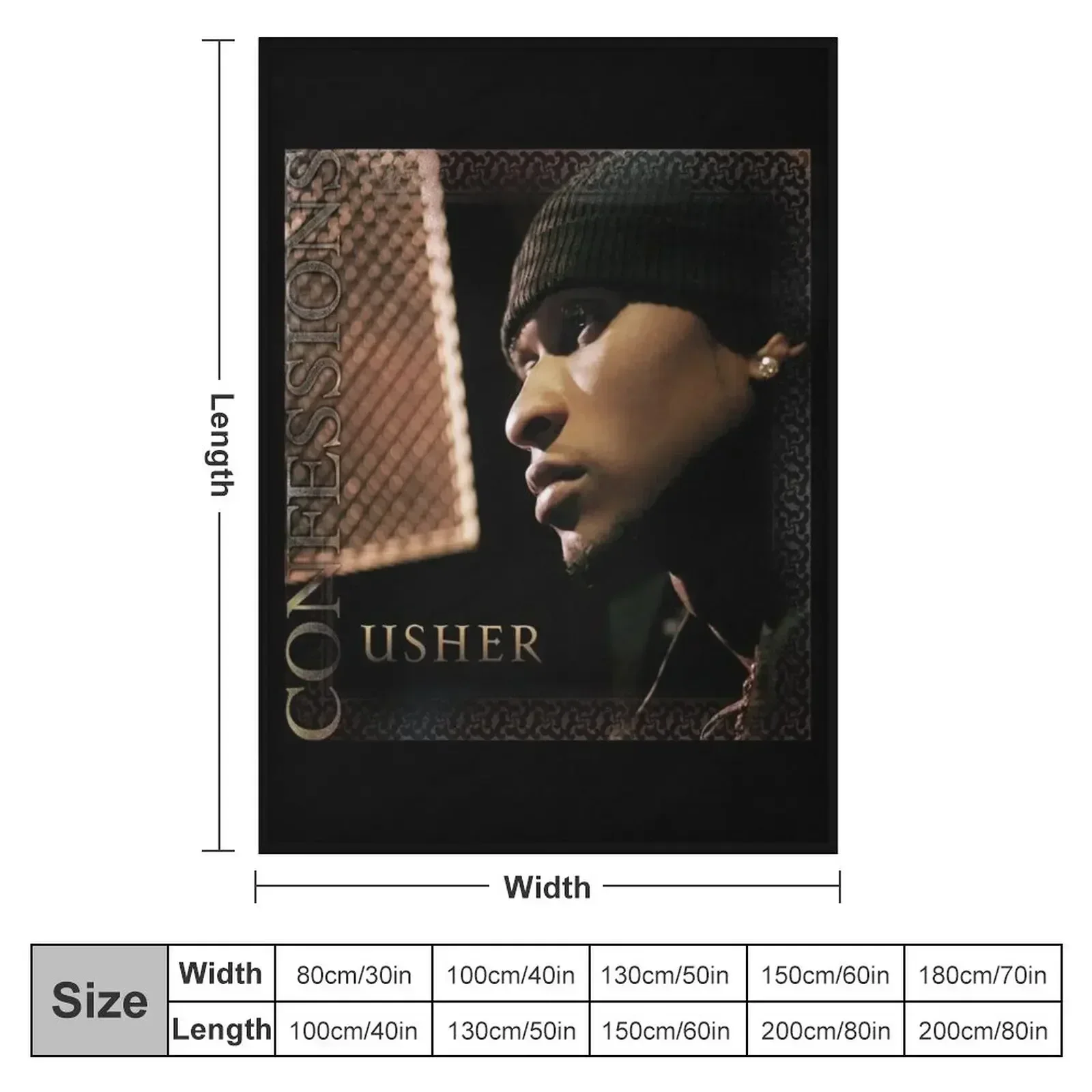 Confessions Usher Throw Blanket Warm Flannel Blankets