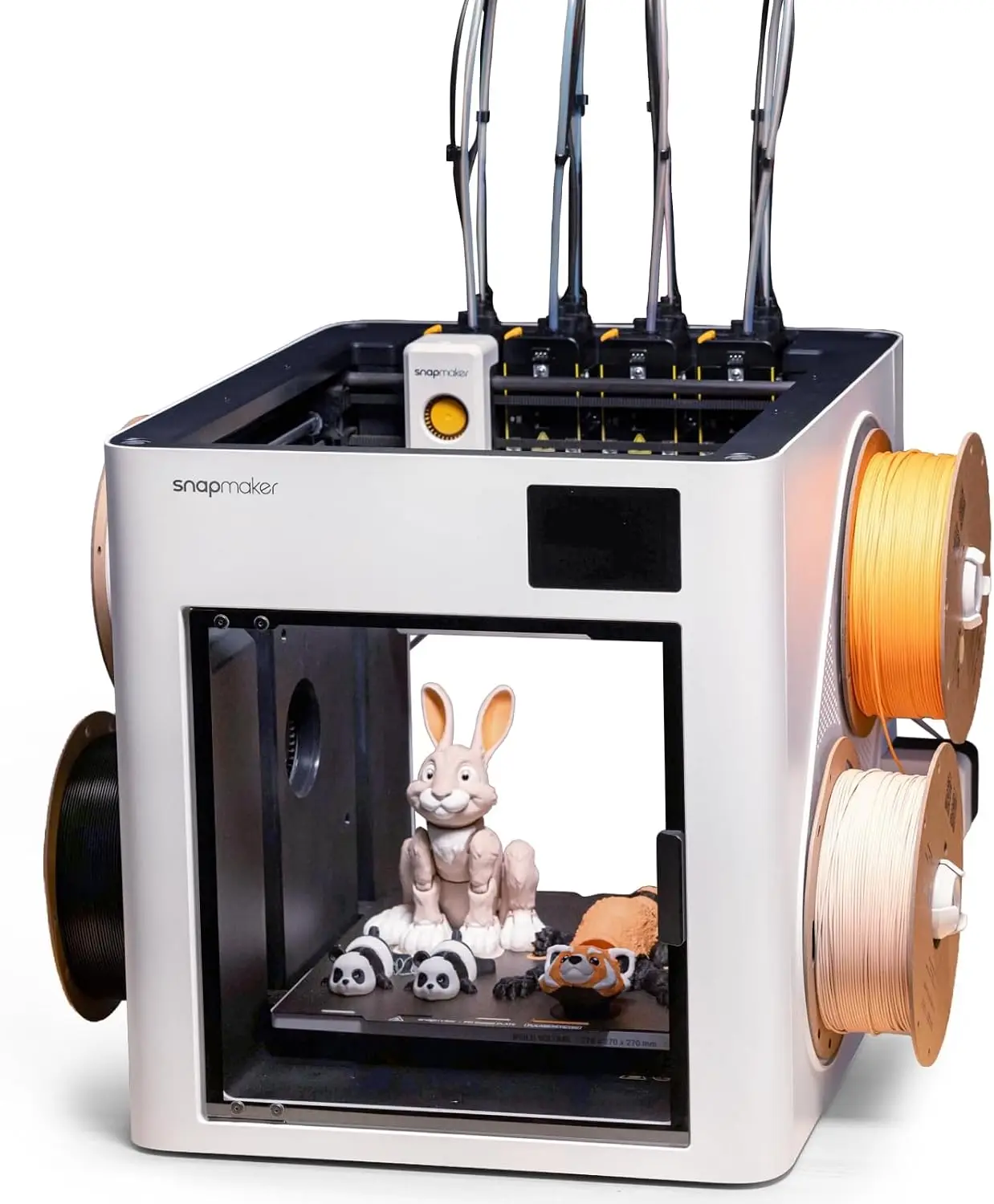 U1 3D Printer,4 Toolheads with 5 Seconds Toolchanger,Multi Color&Multi Material Printing, 5X Faster and 5X Less Waste,Smart Cali