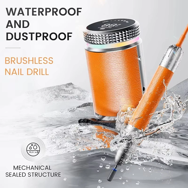 Waterproof Dustpro Of Electric Nail Drill Machine Brushless High Speed Manicure Polisher Ilent Electric Nail Remover For Nail Sa