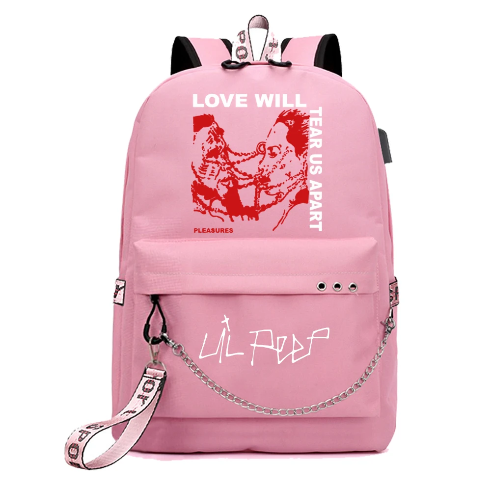 Hot lil peep  love Backpack Student Fashion HIP HOP Backpacks Casual Sport School Bag for Fans Gift