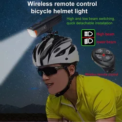 Bicycle helmet light wireless remote control Bike lamp quick detachable GOPRO stand sports camera Electric skateboard light USB