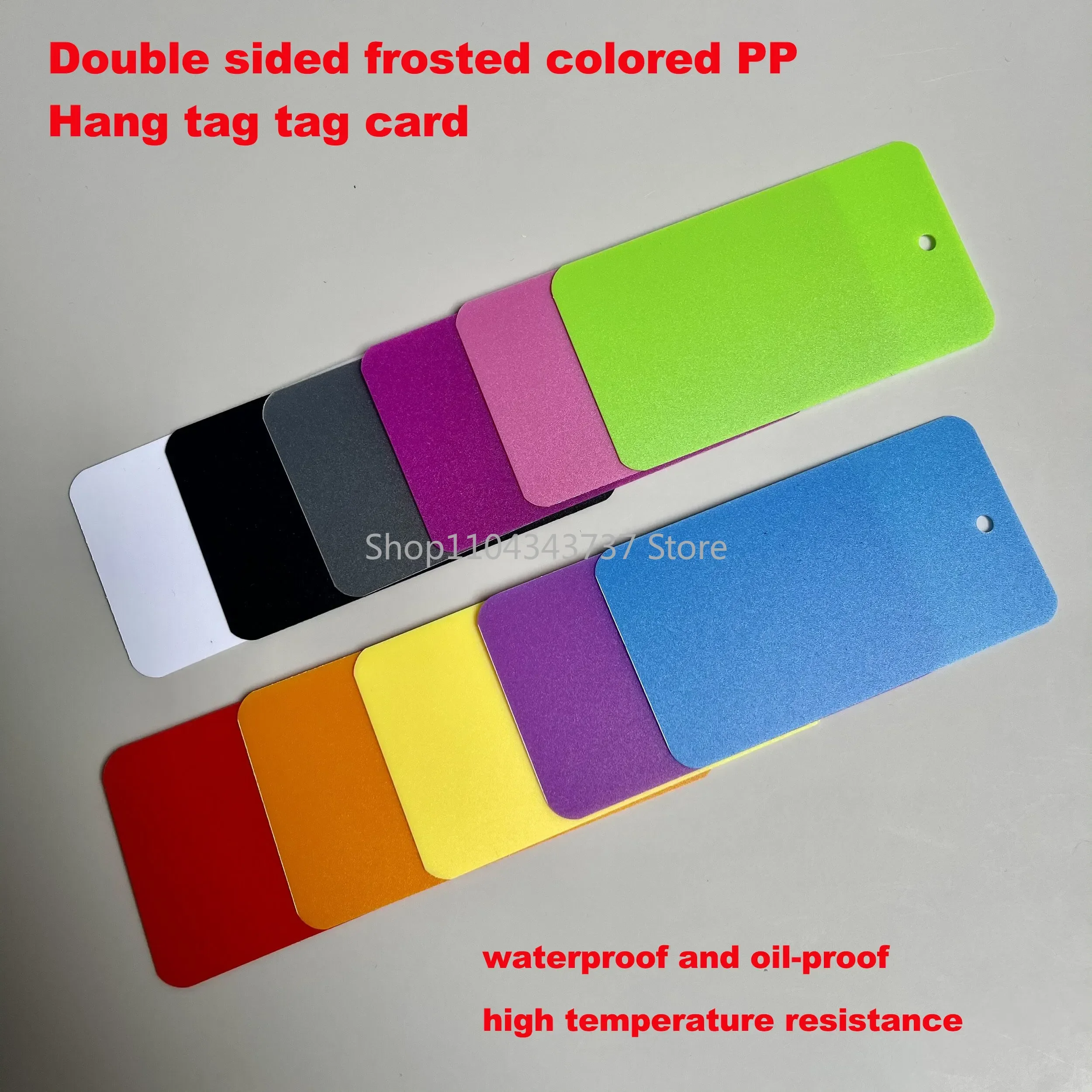 Double sided frosted colored PP high-temperature resistant outdoor waterproof label card hanging tag customization