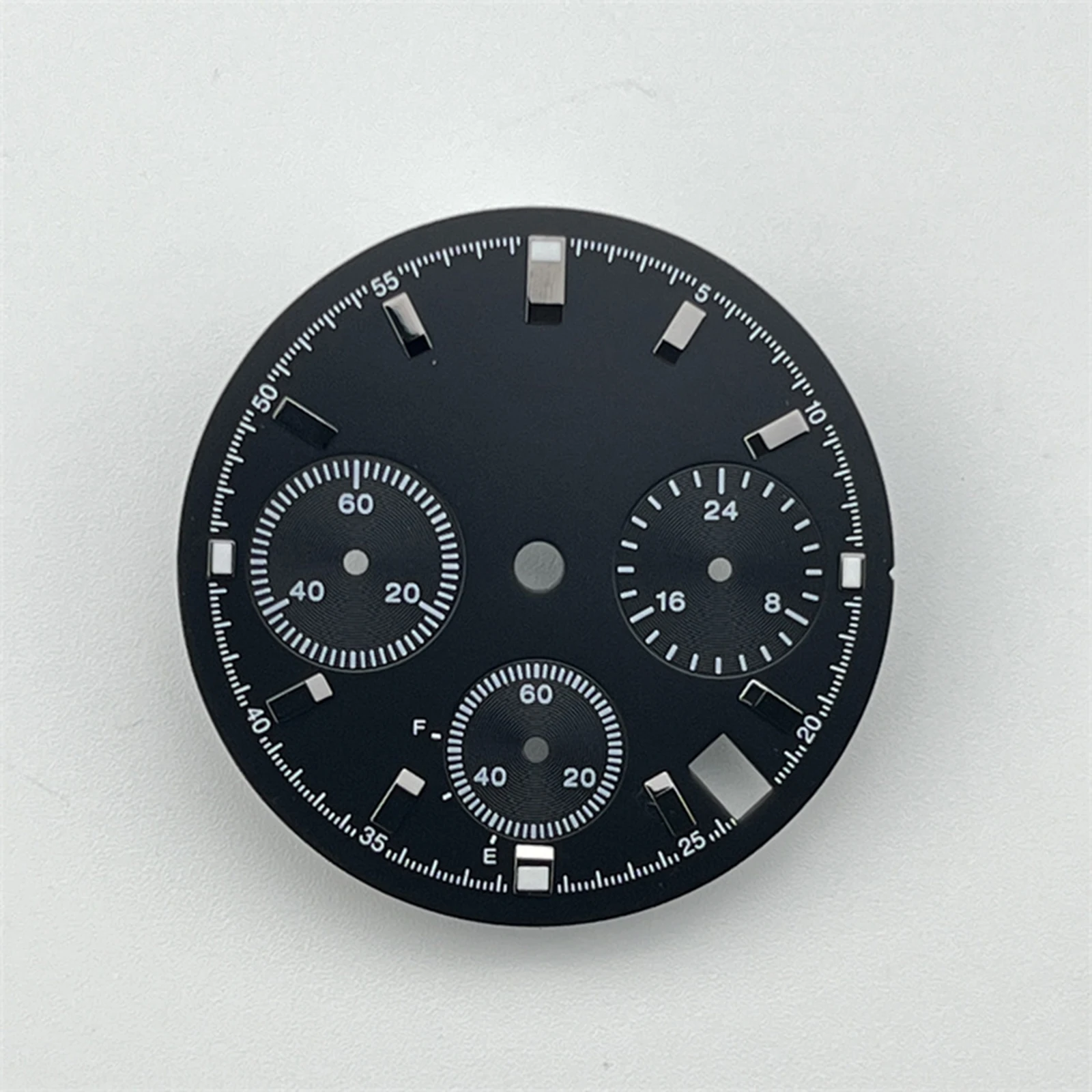For VK63 Watch Dial Luminous  Index Modified Black/Blue/White Watch Face Multi-function 29.5mm Dial for VK63 Movement