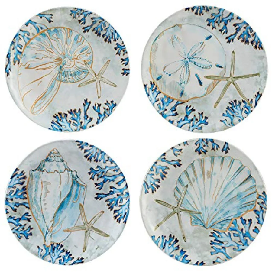 

Playa Shells 8.5" Salad/Dessert Plates Medium Set of 4
