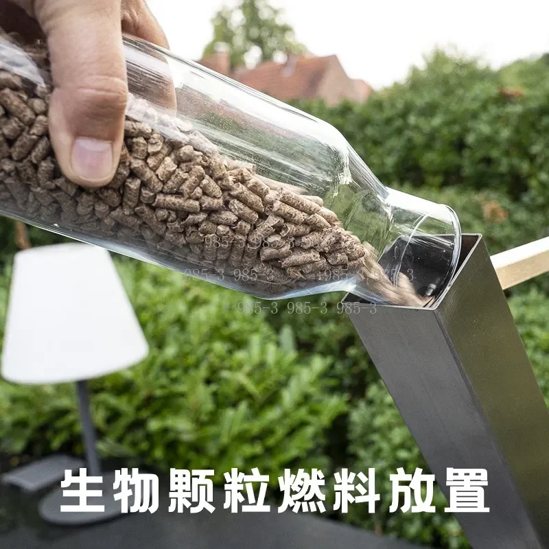Efficient Heating Rocket Stove - Home Heating & Outdoor Camping Portable Glass Stainless Steel Pellet Stove